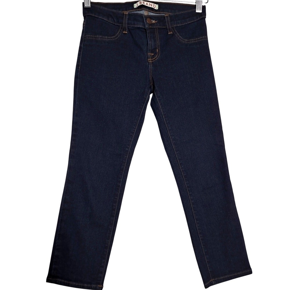 J Brand Womens 26 Starless Dark Wash Low Rise Skinny Capri Jeans Indigo Denim